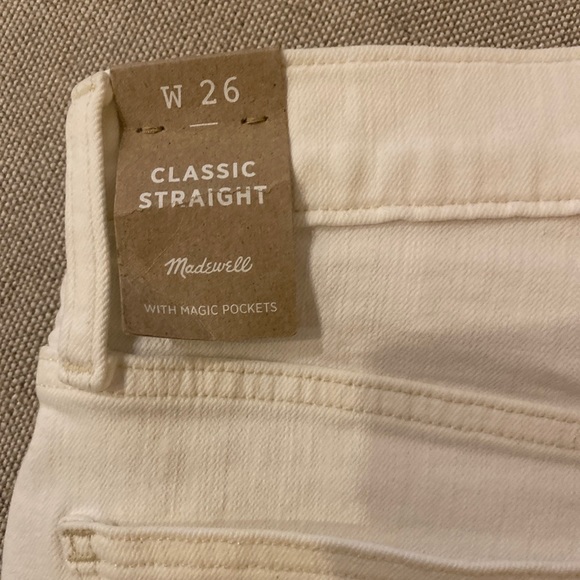 Madewell Women's Classic Straight Crop Jeans Tile White AJ203 NWT $128 - Picture 4 of 13